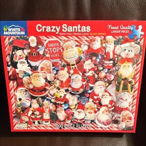 White Mountain Crazy Santas Jigsaw Puzzle 1000 pieces